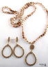 Boho Necklace, Jewelry Set, RH Amazonite Crystal Green Black Natural Stone